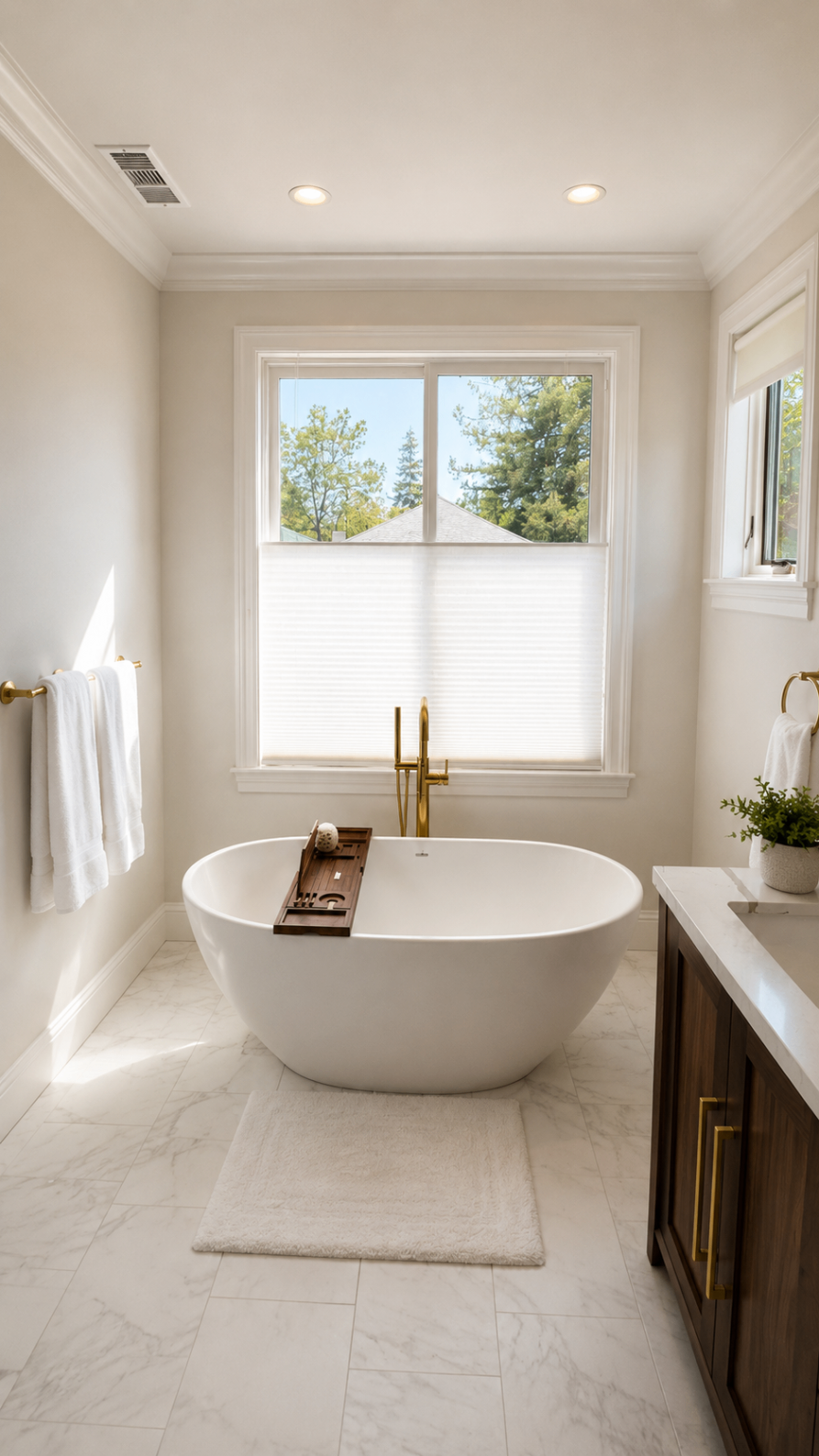Serene spa-inspired bathroom interior — R. Da Silva Construction bathrooms project, Marin County & East Bay