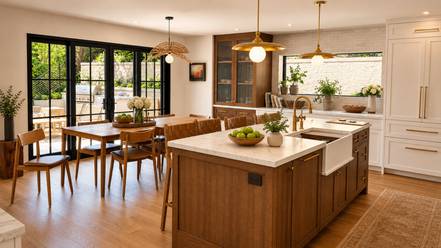 Bright and airy modern kitchen dining — R. Da Silva Construction kitchens project, Marin County & East Bay