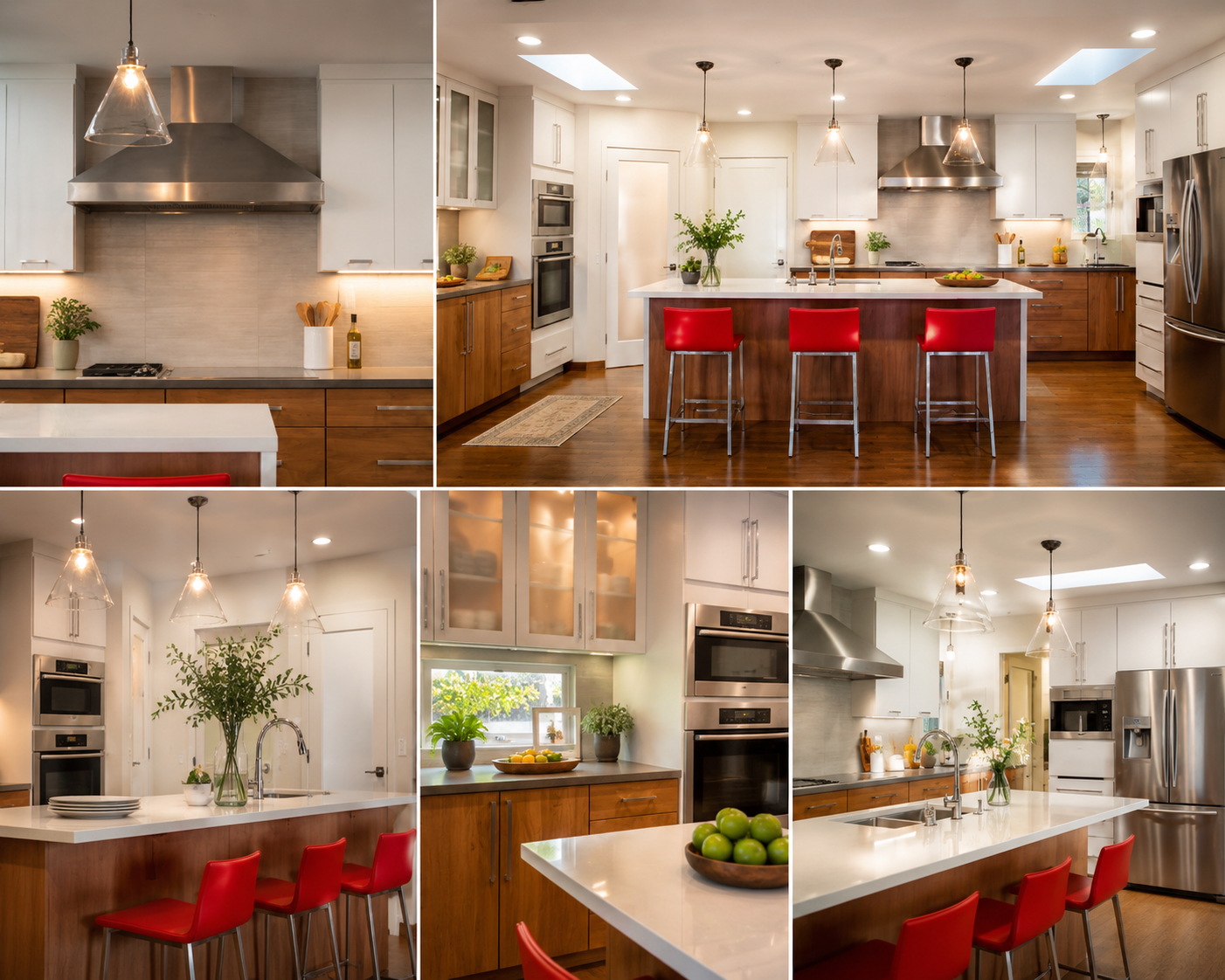 Modern kitchen with vibrant accents — R. Da Silva Construction kitchens project, Marin County & East Bay