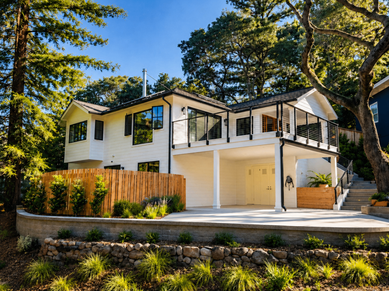 Completed exterior home renovation by R. Da Silva Construction