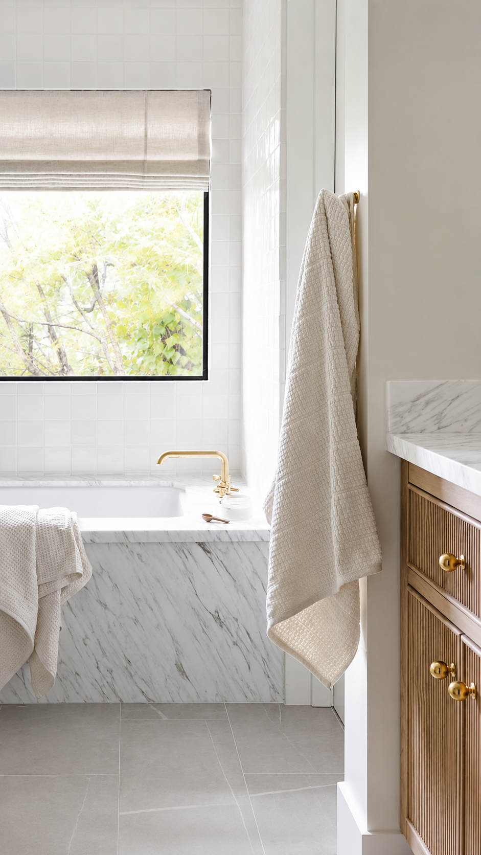 Serene modern bathroom with natural light — R. Da Silva Construction bathrooms project, Marin County & East Bay